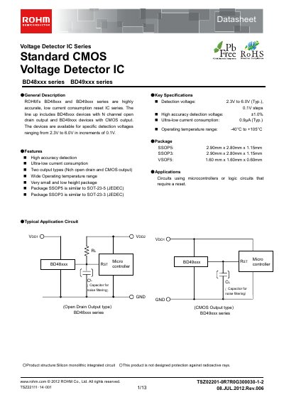 ROHM BD4932FVE Manual - cover page