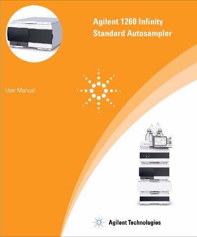 Agilent 1260 Infinity Standard Autosampler User Manual - cover page