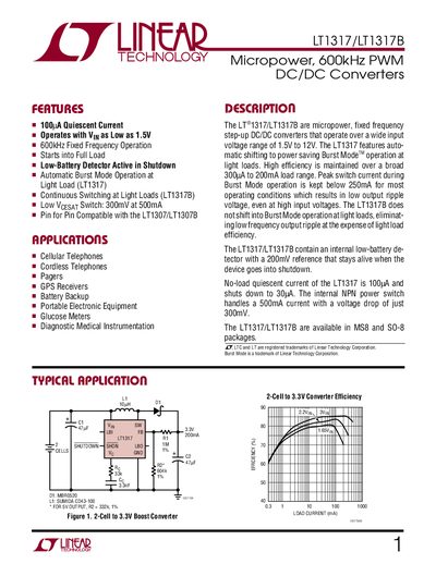 Linear Technology LT1317/LT1317B Datasheet - cover page