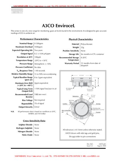 A3CO EnviroceL Datasheet