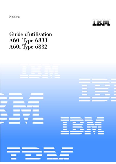 IBM NetVista A60 Type 6833 / A60i Type 6832 User Guide - cover page