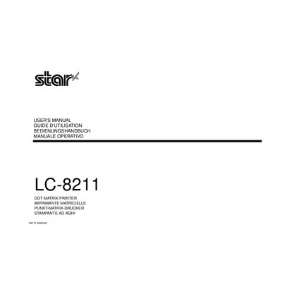 Star Micronics LC-8211 Dot Matrix Printer User Manual