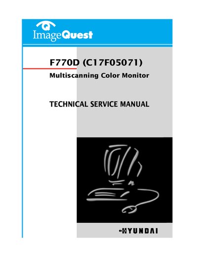 HYUNDAI F770D (C17F05071) TECHNICAL SERVICE MANUAL  - cover page