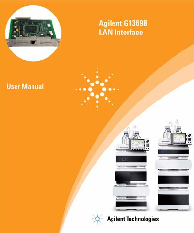 Agilent G1369B LAN Interface User Manual - cover page