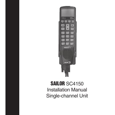 Sailor SC4150 Single-Channel Unit Installation Manual