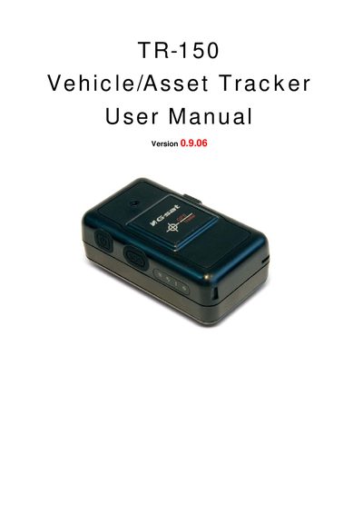 TR-150 Vehicle/Asset Tracker User Manual - cover page