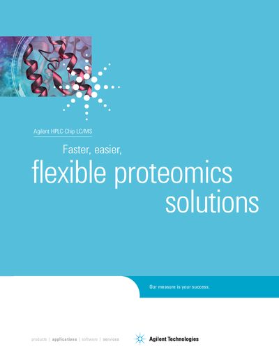 Agilent Proteomics Solutions Product Brochure - cover page