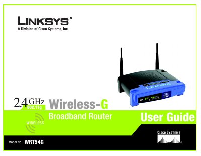 LINKSYS WRT54GRouter user manual(1) - cover page