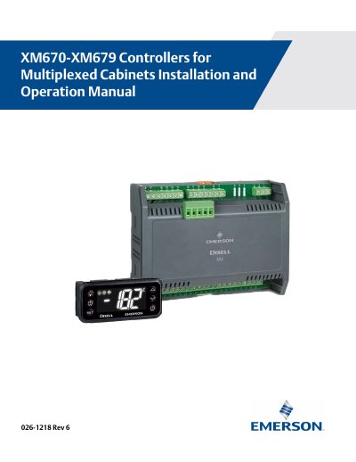 Emerson XM670-XM679 Controllers Installation and Operation Manual - cover page