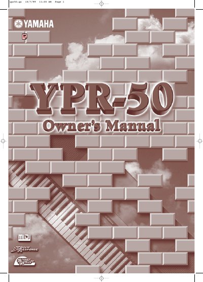 Yamaha YPR-50 Owner's Manual - cover page
