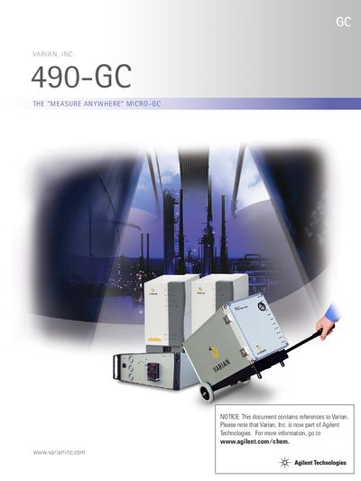Agilent 490-GC Micro-GC Product Leaflet - cover page