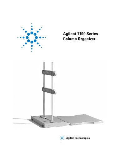 Agilent 1100 Series Column Organizer Manual - cover page