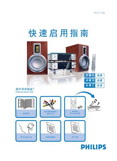 Philips MCD708 Quick Start Guide - cover page
