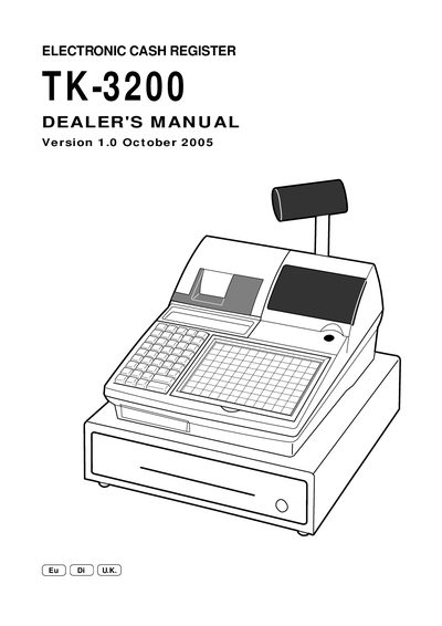 Casio TK-3200 Dealer's Manual - cover page