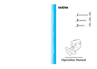 Brother 885-U30/U31/U32/U33/U40/U41/U42 Computerized Embroidery Machine Operation Manual - cover page