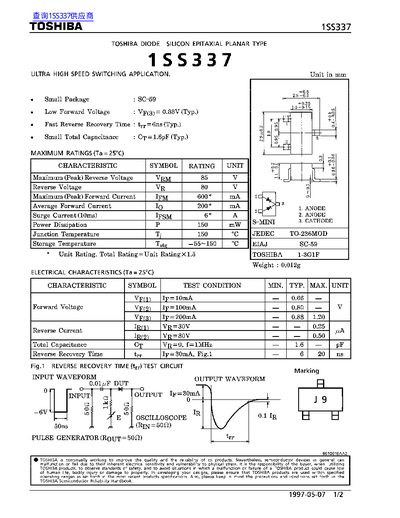 TOSHIBA 1SS337 handbook