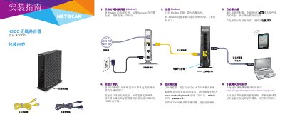 Netgear R2000 N300 Wireless Router Installation Guide - cover page