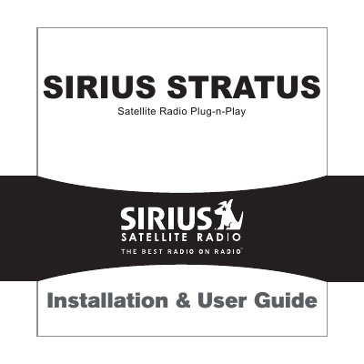 SIRIUS Stratus SV3 Plug-n-Play Radio Installation & User Guide - cover page