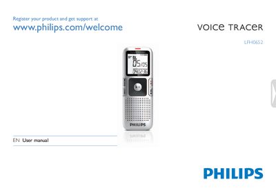 Philips LFH0652 Voice Tracer User Manual - cover page