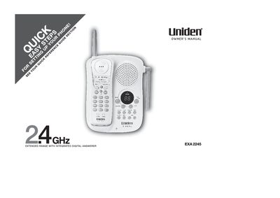 Uniden EXAI2245 Manual - cover page