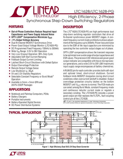 Linear Technology LTC1628/LTC1628-PG Datasheet - cover page
