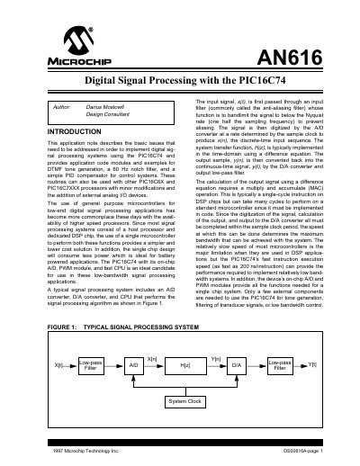 MICROCHIP AN616 handbook - cover page