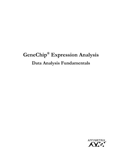 Affymetrix GeneChip Expression Analysis Data Analysis Fundamentals User Guide - cover page