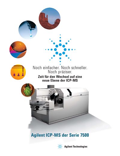 Agilent 7500 Series ICP-MS Brochure - cover page