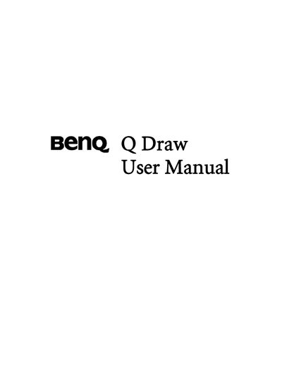 BenQ Q Draw User Manual - cover page