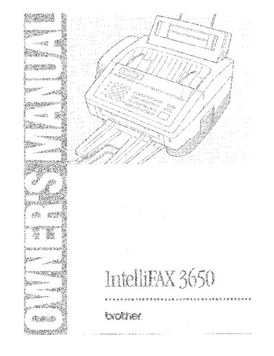 Brother IntelliFAX-3650 Owner's Manual - cover page