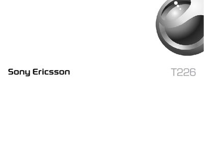 Sony Ericsson T226 User Manual - cover page