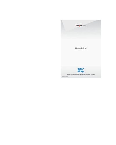 Nokia 2605 User Guide - cover page