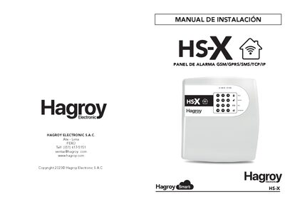 Hagroy HS-X Alarm Panel Installation Guide