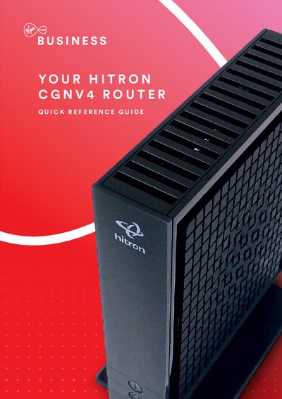 Hitron CGNV4 Router Quick Reference Guide - cover page