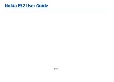Nokia E52 User Guide