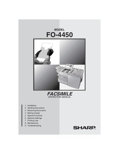 SHARP FP-4450 Manual - cover page