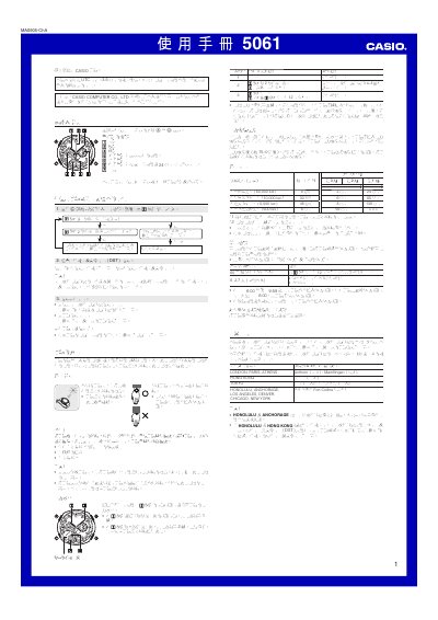 Casio 5061MA0905-ChA Watch User Manual - cover page