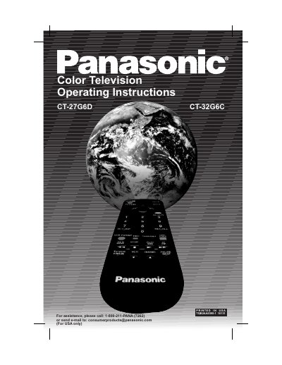 Panasonic CT-27G6D/CT-32G6C Color Television Operating Instructions - cover page