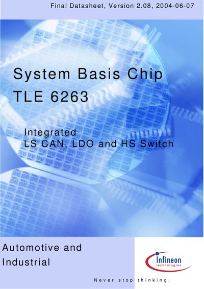 Infineon TLE6263 CAN‑LDO‑ASIC Datasheet