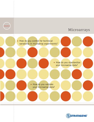 STRATAGENE BR40_11_05 Stratagene Microarray Brochure - cover page