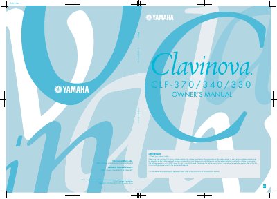 Yamaha CLP-370/340/330 User Manual