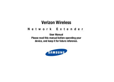 Samsung Network Extender User Manual - cover page