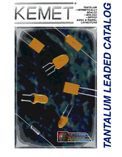 KEMET Tantalum Hermetically Sealed Axial Capacitors Catalog - cover page