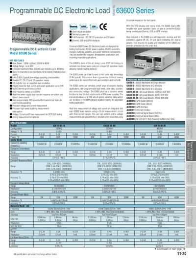 Chroma 63600 Series Programmable DC Electronic Load Manual