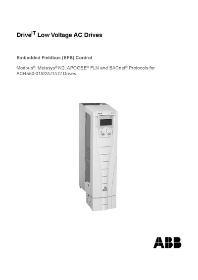 ABB ACH550-01/02/U1/U2 Drives User Manual - cover page