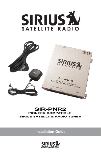 SIRIUS SIR-PNR2 Installation Guide - cover page