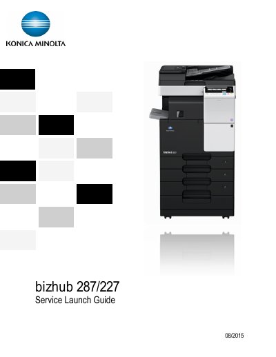 Konica Minolta bizhub 287/227 Service Launch Guide - cover page