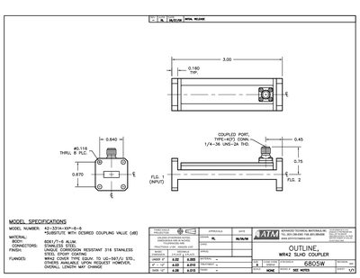 ATM 6805W Coupler Product Specification - cover page