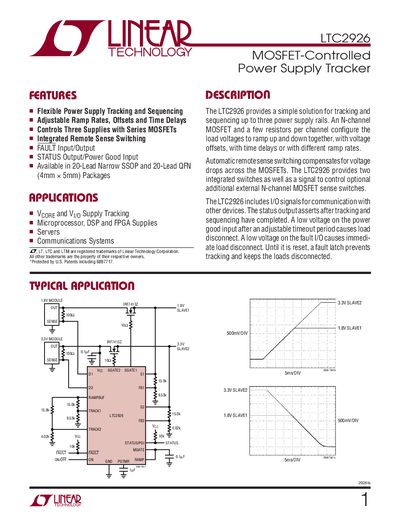 Linear Technology LTC2926 Datasheet - cover page