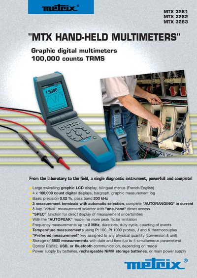 Metrix MTX 3281/MTX 3282/MTX 3283 Handbook